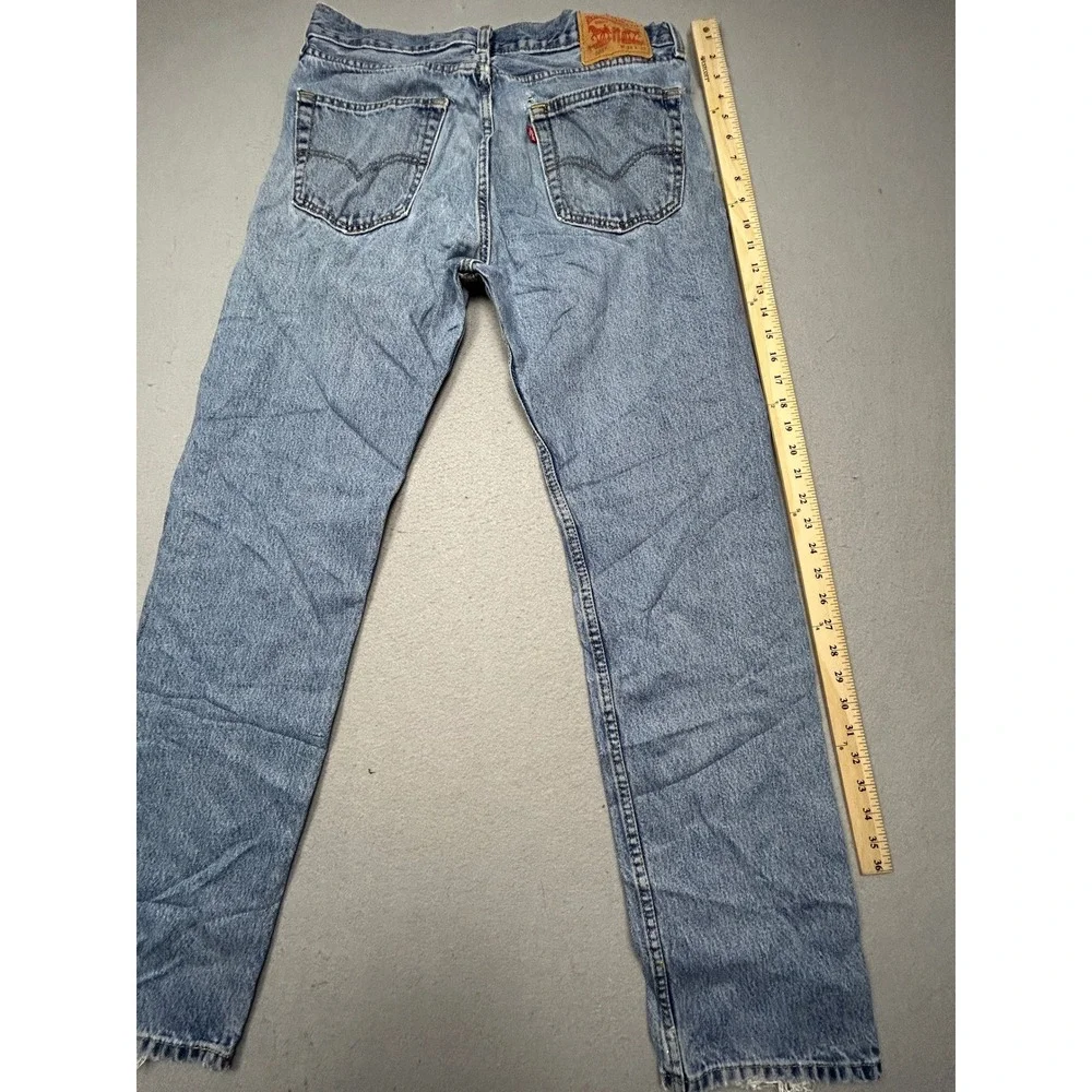 Levi's 505 Regular Fit Cotton Denim Light Wash Blue W34 L34 Mens